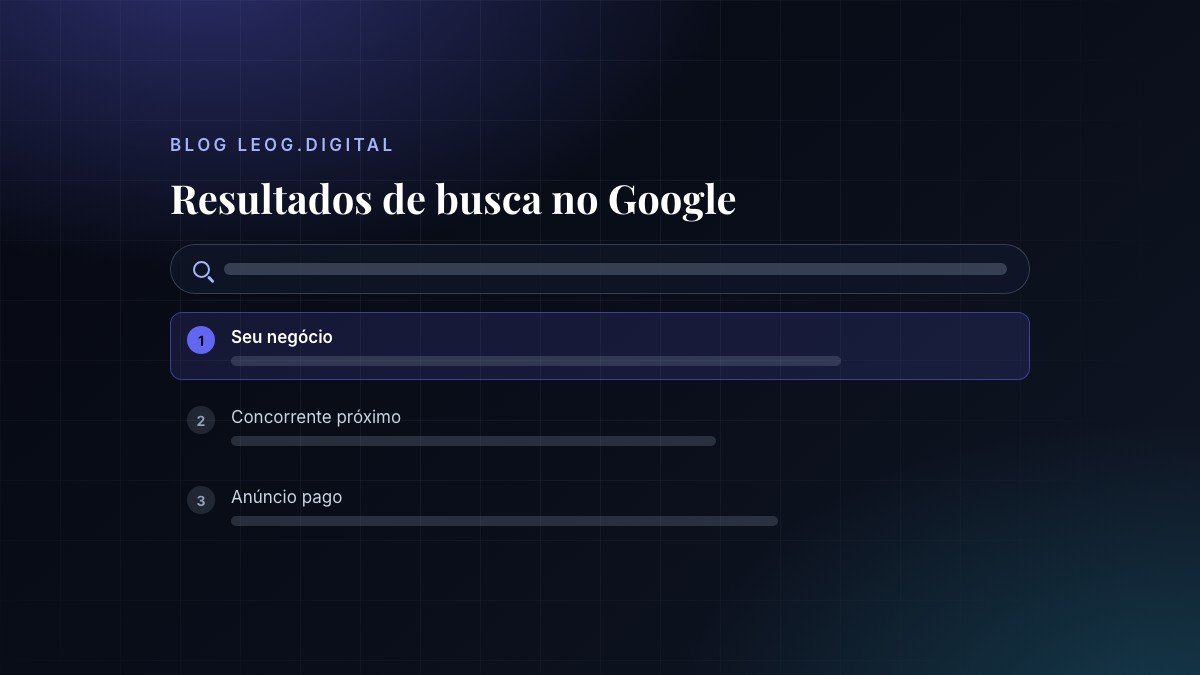 Resultados de busca no Google mostrando negócios locais.