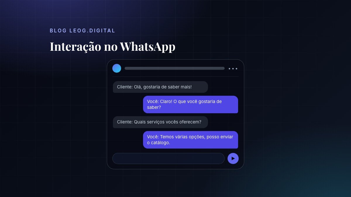 Interação de mensagens no WhatsApp sobre serviços.