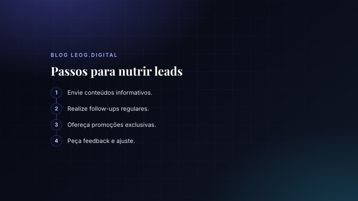 Passos para nutrir leads até a conversão.