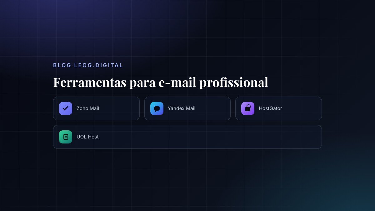 Ferramentas acessíveis para e-mail profissional.