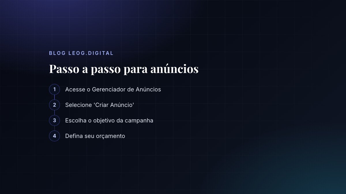 Passo a passo para criar anúncios no Instagram.