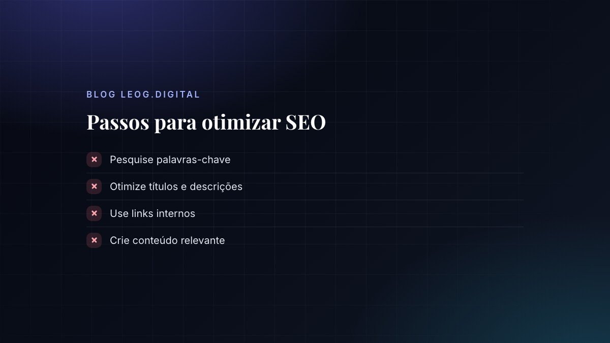 Passos para otimizar SEO em páginas de vendas.
