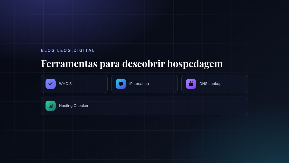 Ferramentas acessíveis para descobrir onde um site está hospedado.