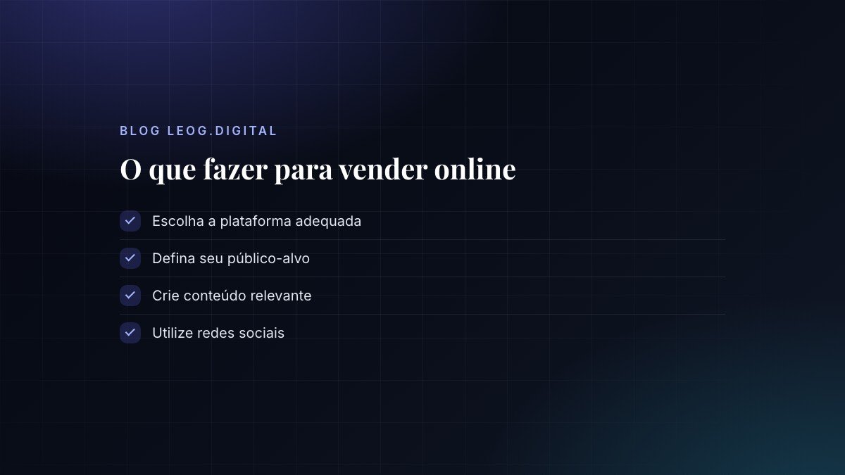 Lista de ações para vender online