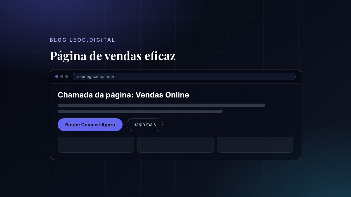 Exemplo de página de vendas