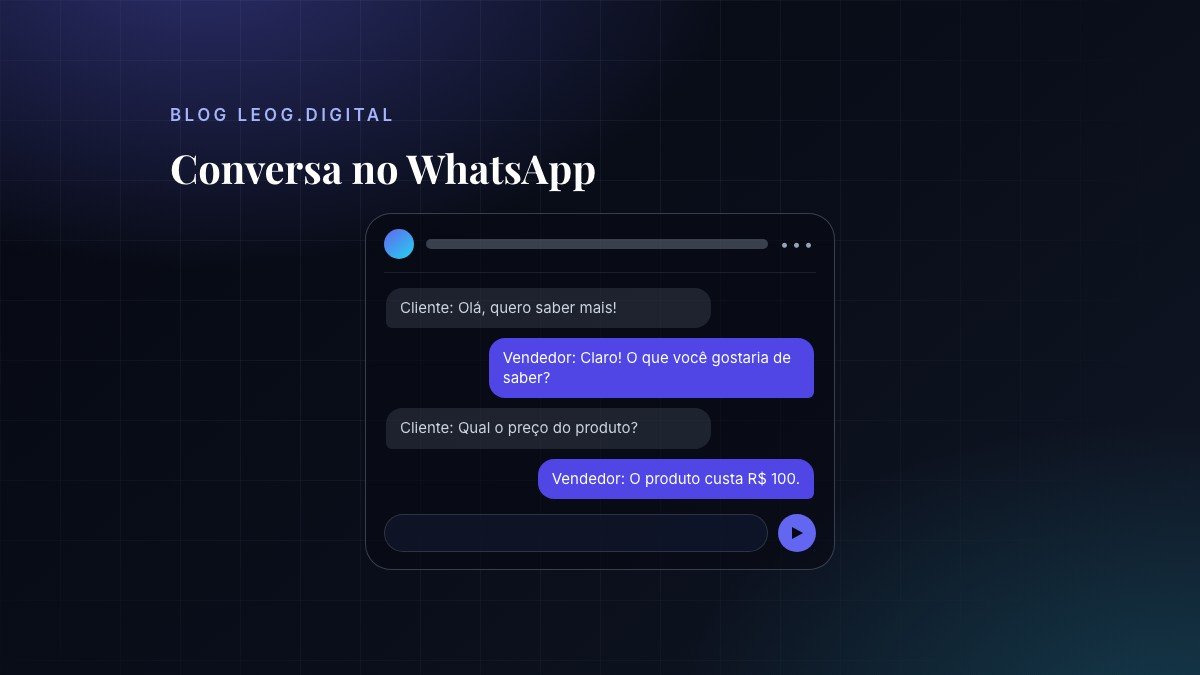 Interação de vendas pelo WhatsApp