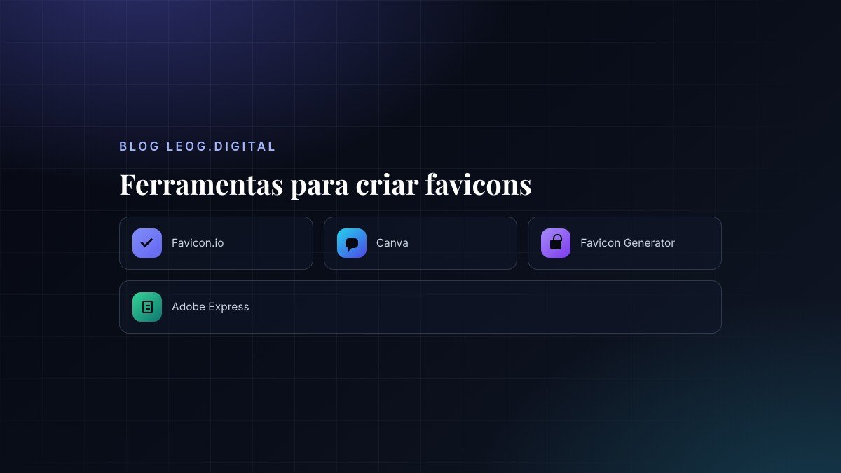 Ferramentas acessíveis para criar favicons.